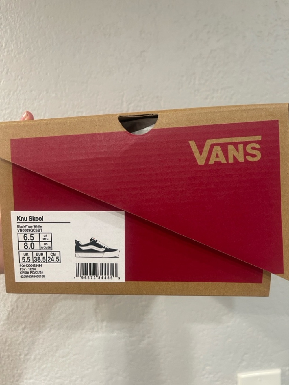 Vans Knu Skool Sneakers. Black and white. - Picture 3 of 3